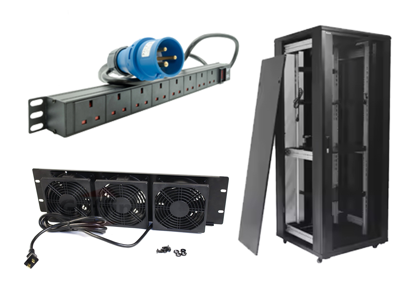 Free Standing Network Server Rack Detailed View